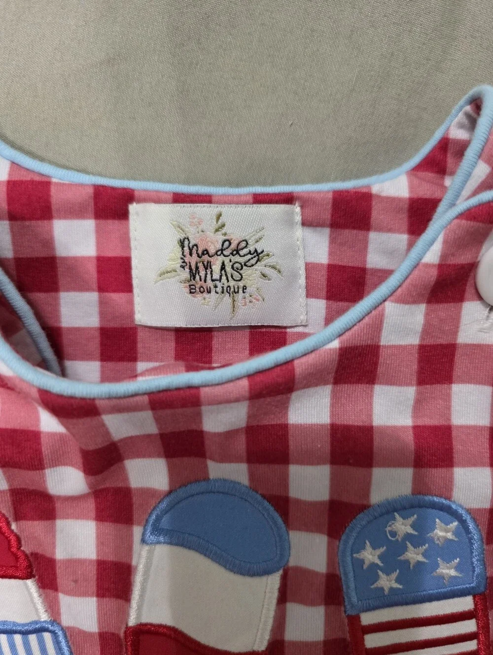 Maddy and Myla's Boutique Popsicle Red Plaid Bubble